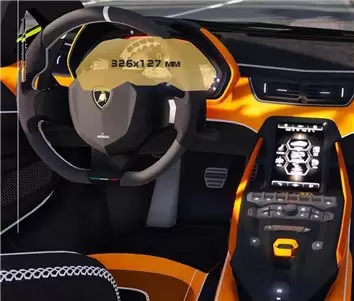 Lamborghini Huracan 2014 - Present Digital Speedometer Protection d'écran Résiste aux rayures HD transparent - 2 - habillage dec