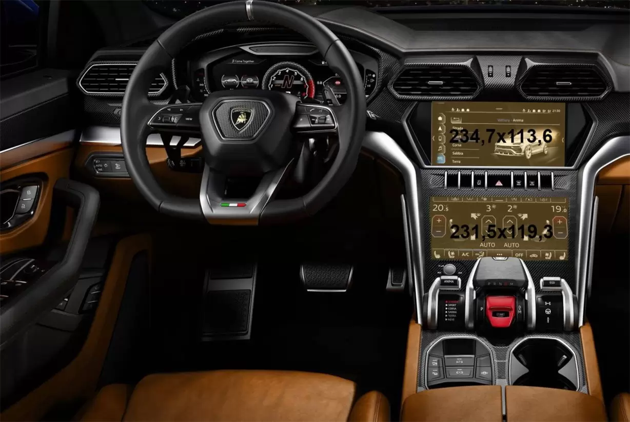 Lamborghini Sian 2019 - Present Digital Speedometer Protection d'écran Résiste aux rayures HD transparent - 1 - habillage decor 