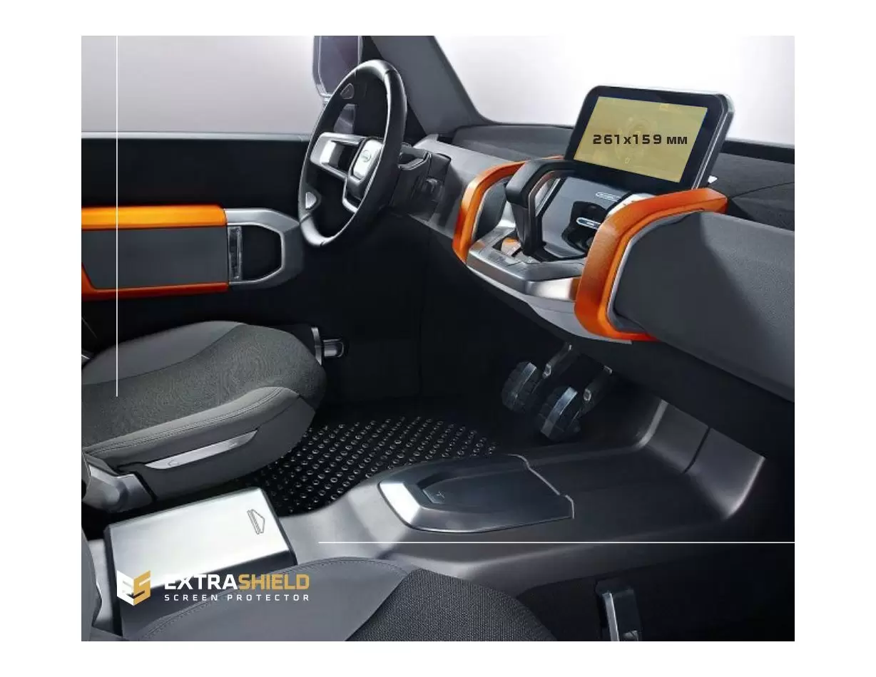 Lamborghini Urus 2017 - Present Passenger monitors (2pcs,) 12,5" Protection d'écran Résiste aux rayures HD transparent - 1 - hab