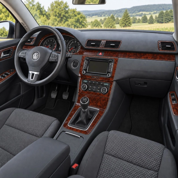 Volkswagen Passat 2006-2009 boîte manuelle AC Controls, kit complet kit décoration intérieure tableau de bord