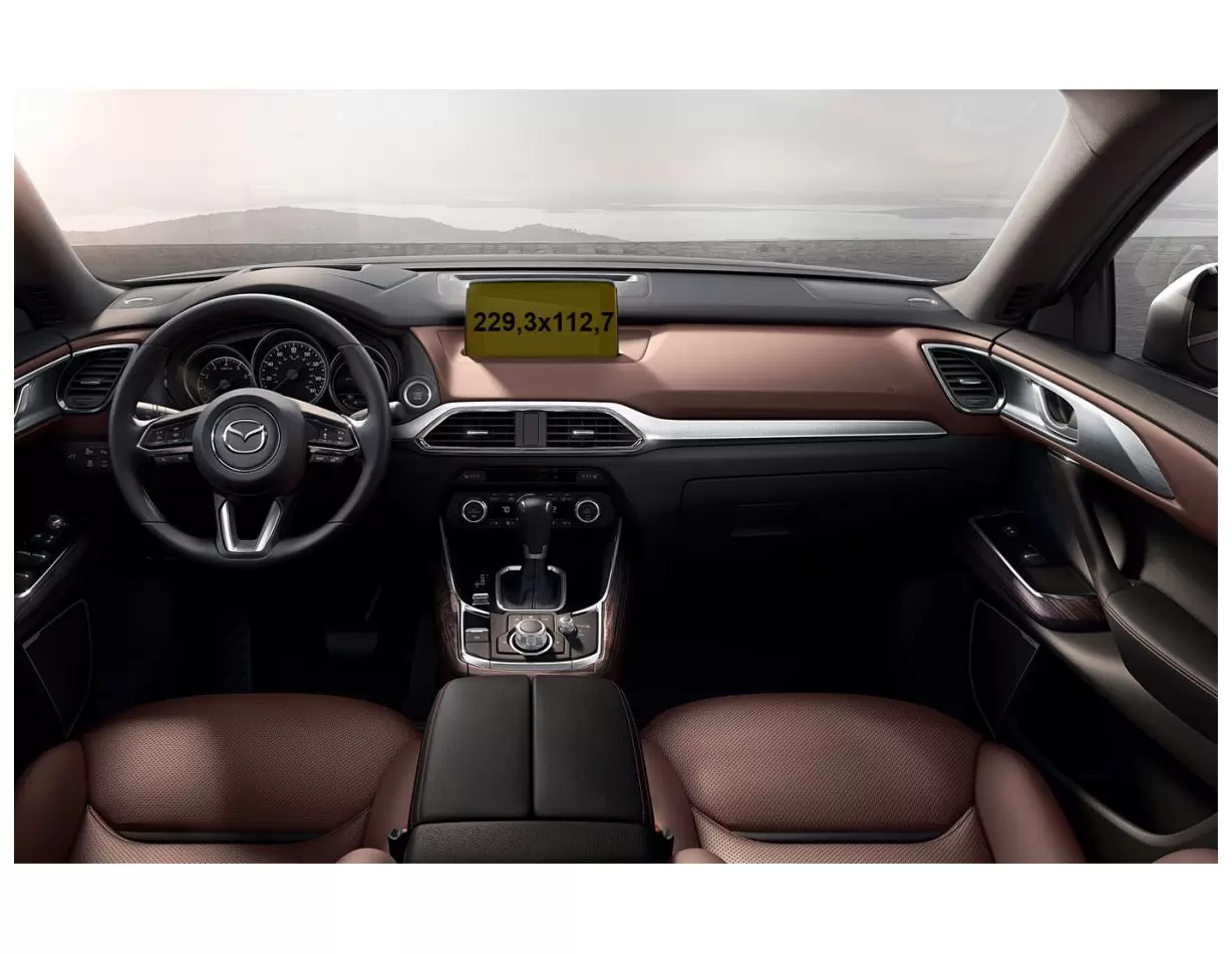 Mazda CX-9 2015 - 2020 Multimedia 8" Protection d'écran Résiste aux rayures HD transparent - 1 - habillage decor de tableau de b
