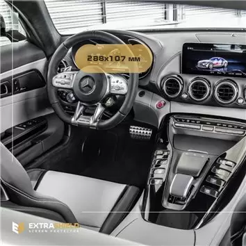 Mercedes-Benz AMG GT (X290) 2018 - Present Digital Speedometer + Multimedia 12,3" Protection d'écran Résiste aux rayures HD tran