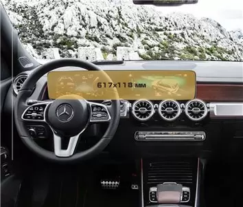 Mercedes-Benz GLA (H247) 2019 - Present Digital Speedometer + Multimedia 10,25" Protection d'écran Résiste aux rayures HD transp