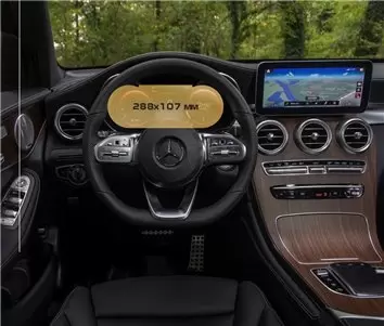 Mercedes-Benz GLC (X253/C253) 2015 - 2019 Multimedia 8" Protection d'écran Résiste aux rayures HD transparent - 1