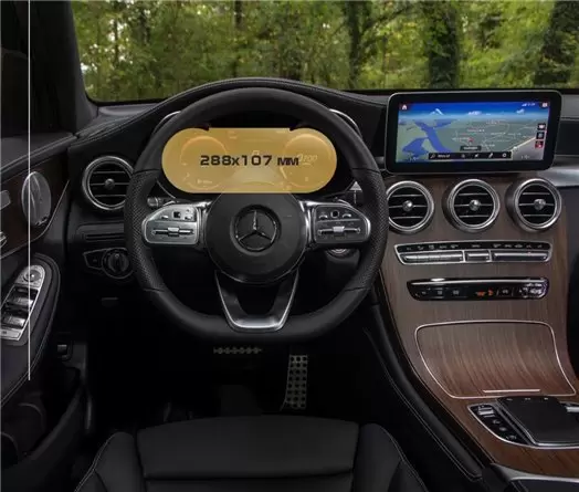 Mercedes-Benz GLC (X253/C253) 2015 - 2019 Multimedia 8" Protection d'écran Résiste aux rayures HD transparent - 1 - habillage de