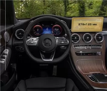 Mercedes-Benz GLC (X253/C253) 2019 - Present Digital Speedometer 10,25" Protection d'écran Résiste aux rayures HD transparent - 