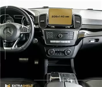 Mercedes-Benz GLE (W166) 2015 - 2019 Multimedia 5,8" Protection d'écran Résiste aux rayures HD transparent - 1 - habillage decor