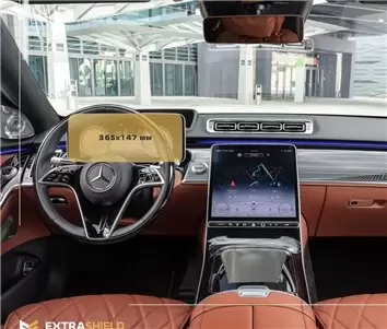 Mercedes-Benz S-class (W222/X222/C217/A217) 2013-2020 Passenger monitors (2pcs,) 10,2" Protection d'écran Résiste aux rayures HD