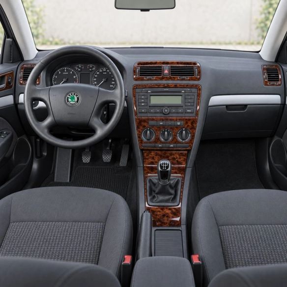 Skoda Octavia A5 1Z 2004-2009 3D kit décoration intérieure tableau de bord 15 pièces
