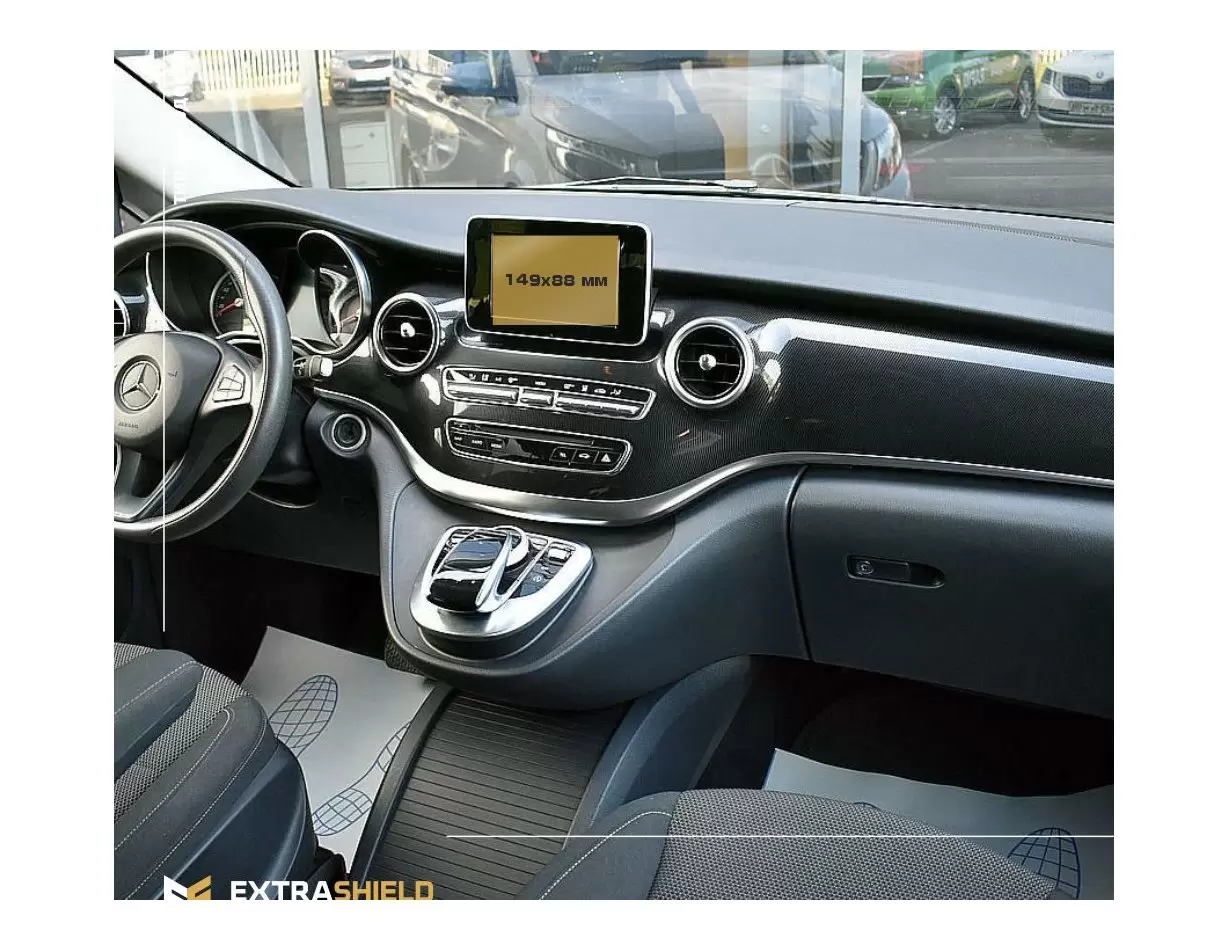 Mercedes-Benz SL-Class (R231/R232) 2012 - Present Multimedia 7" Protection d'écran Résiste aux rayures HD transparent - 1 - habi