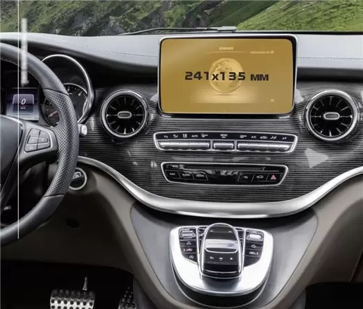 Mercedes-Benz V-class (W447) 2014 - Present Multimedia 5,8" Protection d'écran Résiste aux rayures HD transparent - 1 - habillag