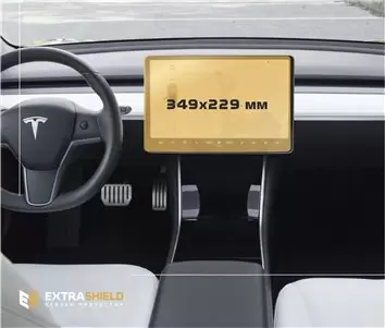 Tesla Model 3 2017 - Present Multimedia 15" Protection d'écran Résiste aux rayures HD transparent - 1 - habillage decor de table