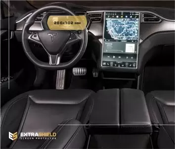 Tesla Model S 2012 - Present Digital Speedometer 12,3" Protection d'écran Résiste aux rayures HD transparent