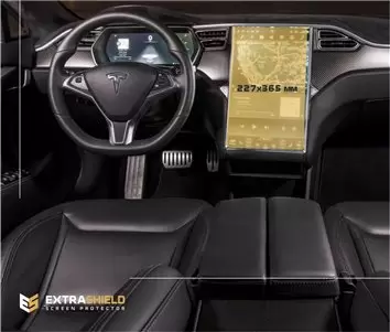 Tesla Model S 2012 - Present Multimedia 17" Protection d'écran Résiste aux rayures HD transparent - 1 - habillage decor de table