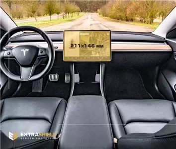 Tesla Model S 2021 - Present Rear climate control Protection d'écran Résiste aux rayures HD transparent - 1 - habillage decor de