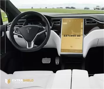 Tesla Model X 2015 - Present Multimedia 17" Protection d'écran Résiste aux rayures HD transparent - 1 - habillage decor de table