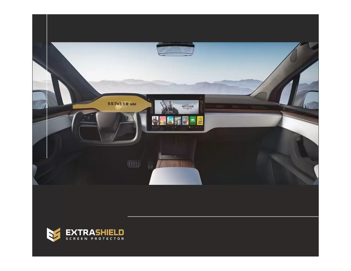 Tesla Model X 2021 - Present Digital Speedometer Protection d'écran Résiste aux rayures HD transparent - 1 - habillage decor de 