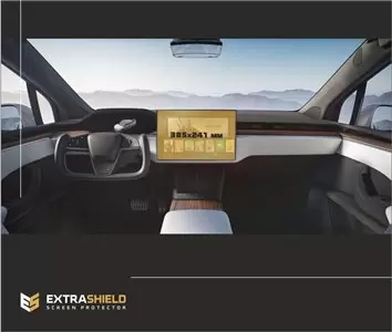 Tesla Model X 2021 - Present Multimedia 17" Protection d'écran Résiste aux rayures HD transparent - 1 - habillage decor de table