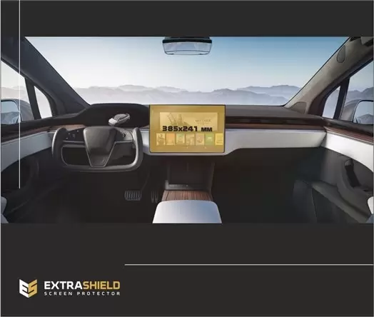 Tesla Model X 2021 - Present Multimedia 17" Protection d'écran Résiste aux rayures HD transparent - 1 - habillage decor de table