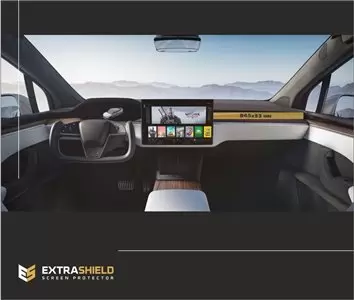 Tesla Model X 2021 - Present Multimedia passenger Protection d'écran Résiste aux rayures HD transparent