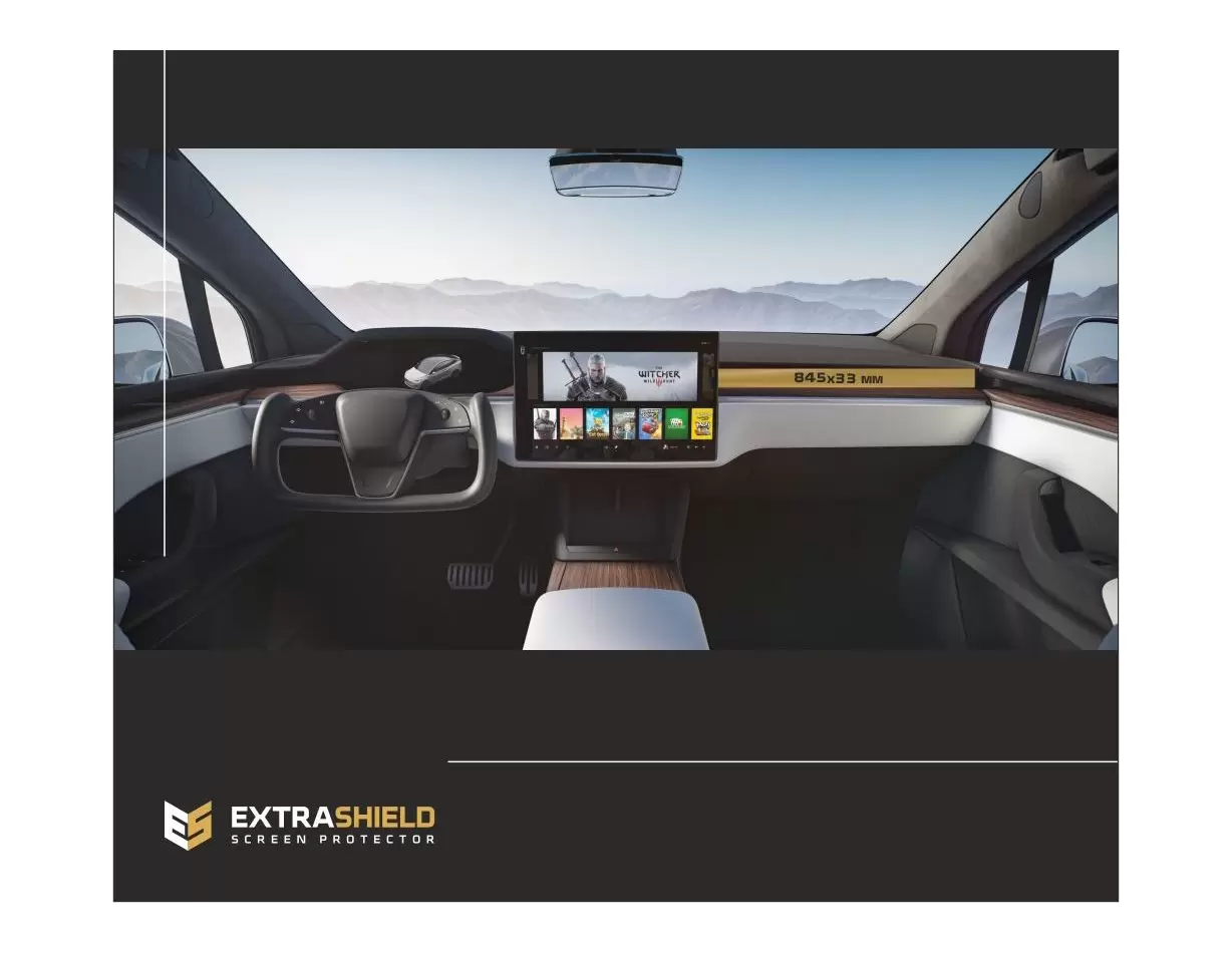 Tesla Model X 2021 - Present Multimedia passenger Protection d'écran Résiste aux rayures HD transparent - 1 - habillage decor de
