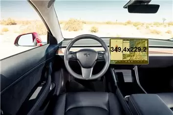 Tesla Model Y 2019 - Present Multimedia 15" Protection d'écran Résiste aux rayures HD transparent - 1 - habillage decor de table
