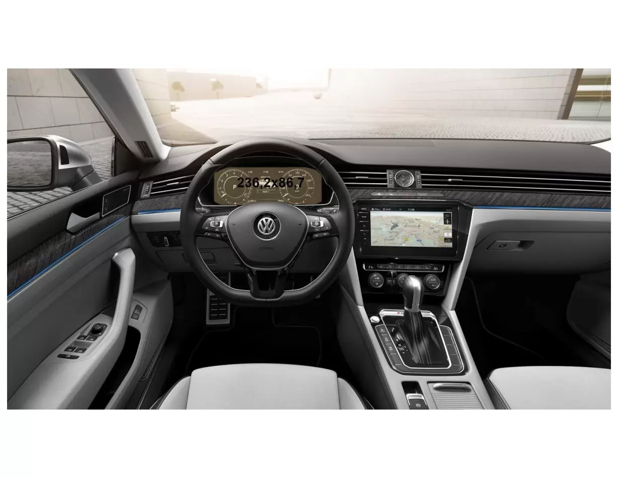 Volkswagen Arteon 2017 - 2020 Digital Speedometer VW AID 2019 10" Protection d'écran Résiste aux rayures HD transparent - 1 - ha