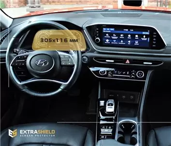 Hyundai Santa Fe 2021 - Present Digital Speedometer 12,3" Protection d'écran Résiste aux rayures HD transparent - 1 - habillage 
