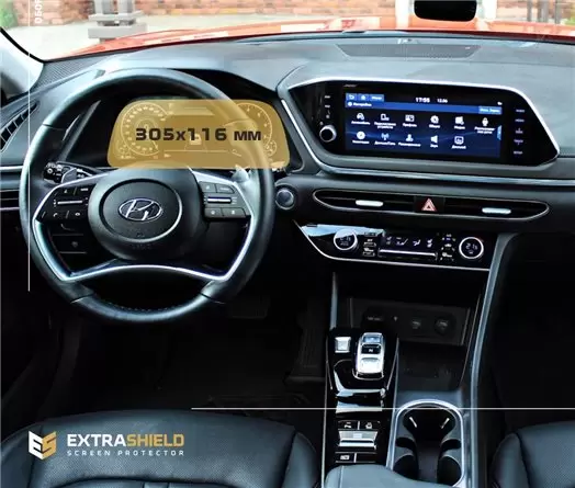 Hyundai Santa Fe 2021 - Present Digital Speedometer 12,3" Protection d'écran Résiste aux rayures HD transparent - 1 - habillage 