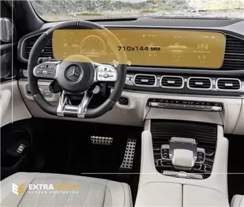 Mercedes-Benz GLS (X166) 2015 - 2019 Passenger monitors (2pcs,) Protection d'écran Résiste aux rayures HD transparent - 1 - habi