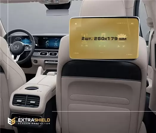 Mercedes-Benz GLS (W167) 2019 - Present Passenger monitors (2pcs,) 10,2"Avec camera + ON Protection d'écran Résiste aux rayures 