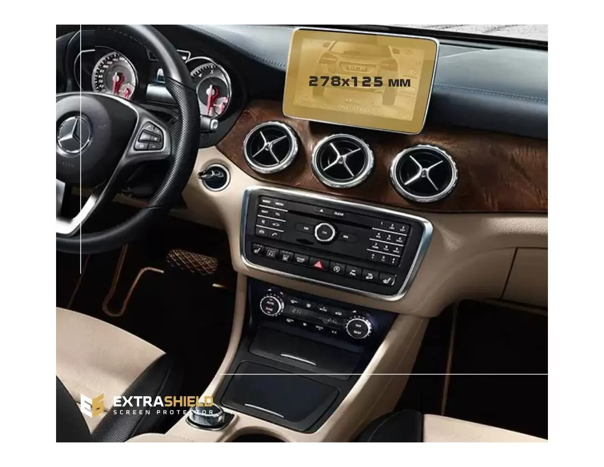 Mercedes-Benz GLA (X156) 2017 - 2020 Multimedia 8" Protection d'écran Résiste aux rayures HD transparent - 1 - habillage decor d