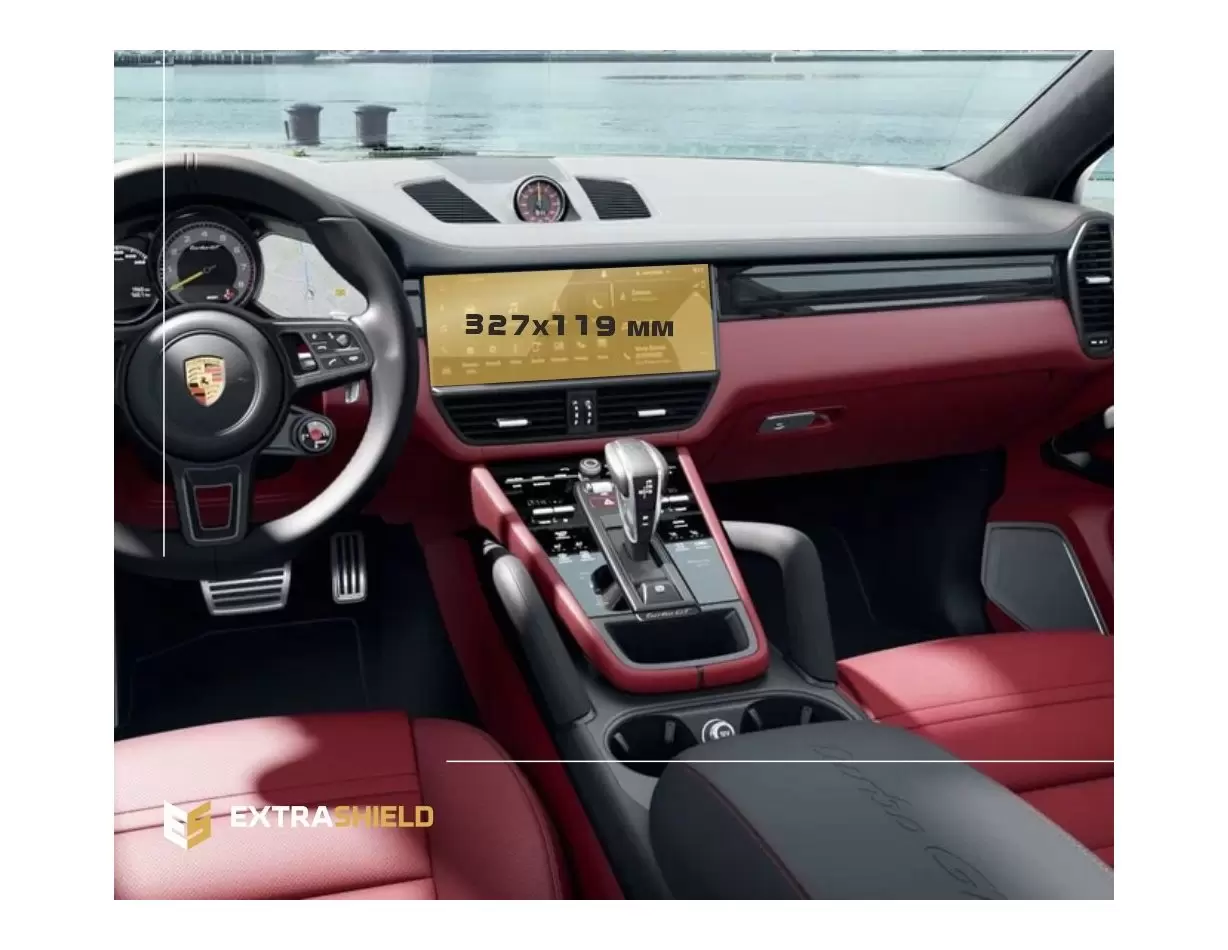 Porsche Cayenne 2017 - Present Multimedia 12" Protection d'écran Résiste aux rayures HD transparent - 1 - habillage decor de tab