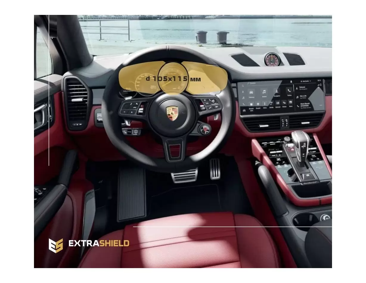 Porsche Cayenne 2017 - Present Digital Speedometer 12" Protection d'écran Résiste aux rayures HD transparent - 1 - habillage dec