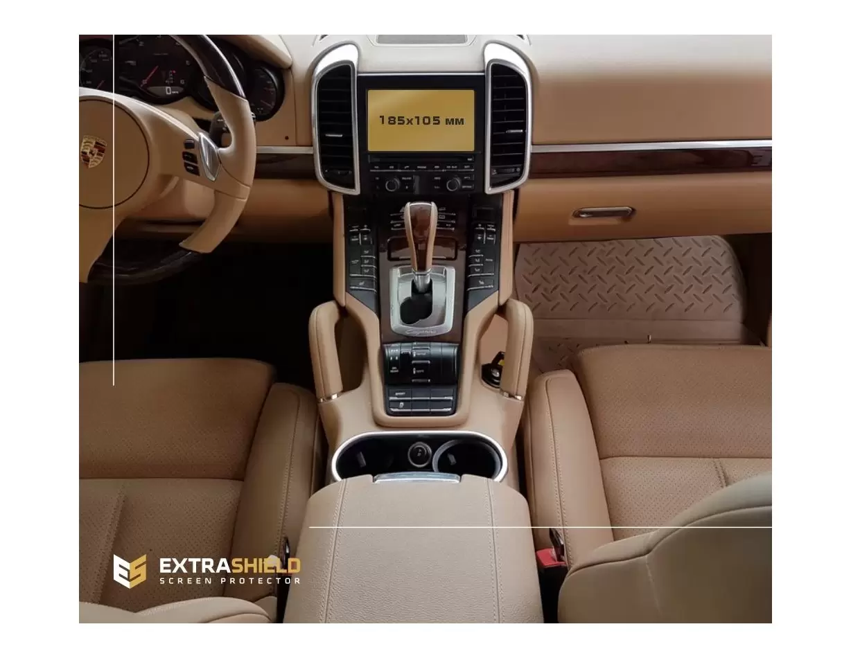 Porsche Cayenne 2015-2018 Multimedia 8" Protection d'écran Résiste aux rayures HD transparent - 1 - habillage decor de tableau d