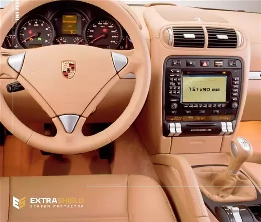 Porsche Cayenne 2010 - 2014 Multimedia 7" Protection d'écran Résiste aux rayures HD transparent - 1 - habillage decor de tableau