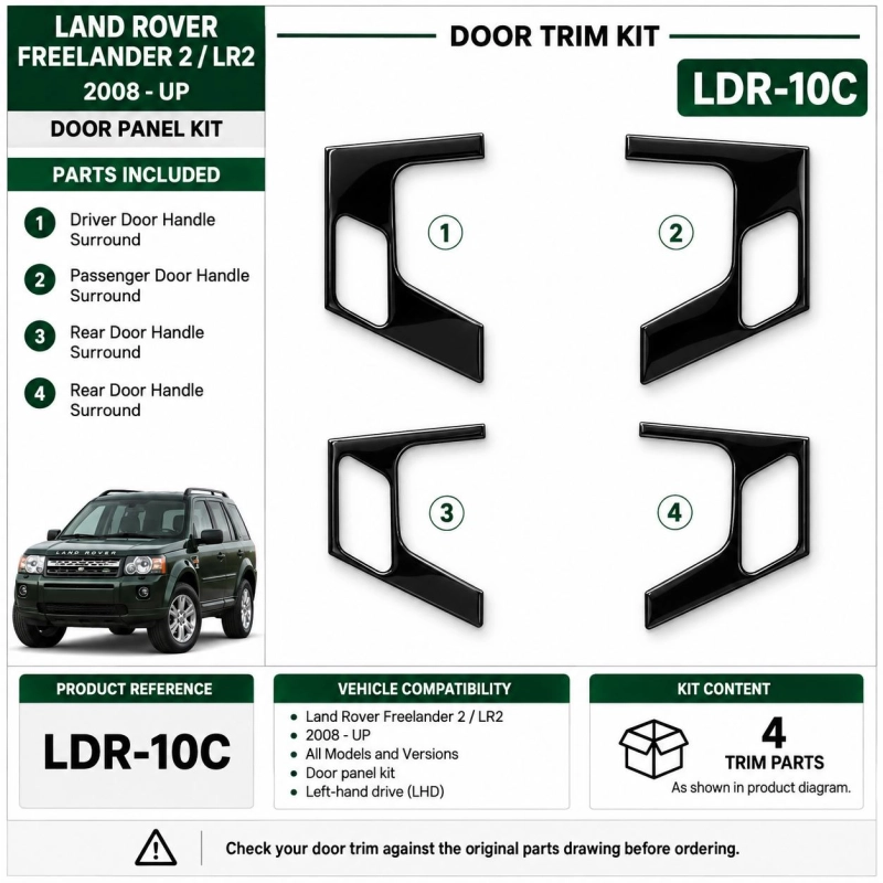 Land Rover Freelander 2 2008 - à aujourd’hui doors colsole kit décoration intérieure tableau de bord