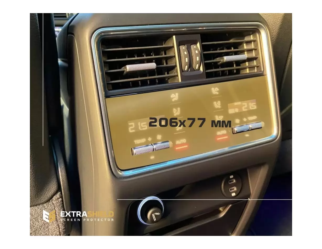 Porsche Cayenne 2017 - Present Rear Climate-Control 10,5" Protection d'écran Résiste aux rayures HD transparent - 1 - habillage 