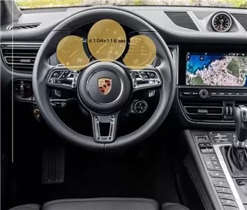 Porsche Macan 2018 - Present Digital Speedometer 12" Protection d'écran Résiste aux rayures HD transparent