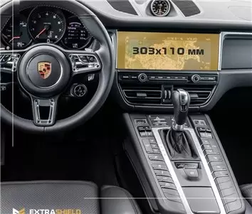 Porsche Macan Facelift 2018 - Present Multimedia 11" Protection d'écran Résiste aux rayures HD transparent