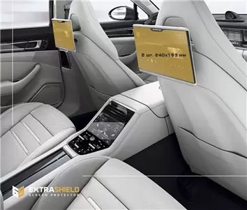 Porsche Panamera II 2017 - Present Passenger monitors (2pcs,) 12,5" Protection d'écran Résiste aux rayures HD transparent - 1 - 