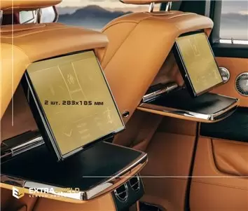 Rolls-Royce Ghost 2020 - Present Passenger monitors (2pcs,) 15" Protection d'écran Résiste aux rayures HD transparent