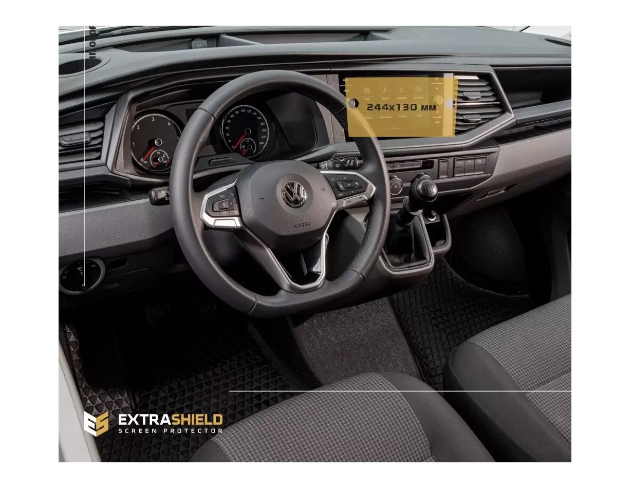 Volkswagen Transporter 6.1 2015 - 2019 Multimedia Composition Color 6,5" Protection d'écran Résiste aux rayures HD transparent -