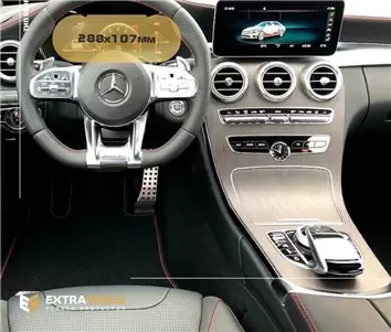 Mercedes-Benz C-class (W205) 2018 - Present Digital Speedometer 10,25" Protection d'écran Résiste aux rayures HD transparent - 1