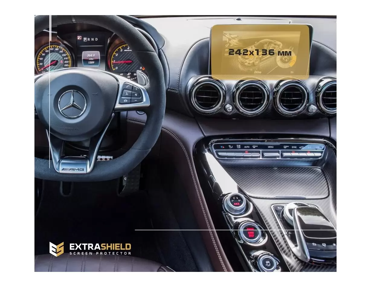 Mercedes-Benz B-Class (T246) 2014 - 2018 Multimedia 7" Protection d'écran Résiste aux rayures HD transparent - 1 - habillage dec