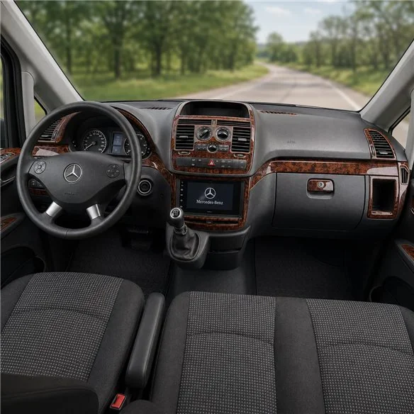 Mercedes Vito W639 2006+ kit décor tableau de bord 3D, 22 pièces