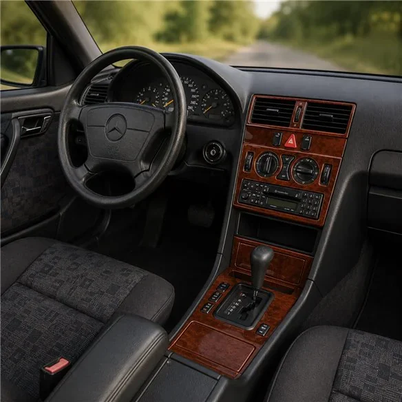 Mercedes C-Class W202 1997-2000 kit décor tableau de bord 3D, 14 pièces