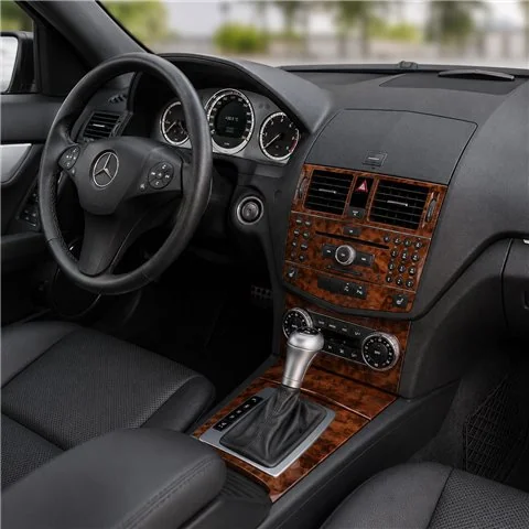 Mercedes C-Class W204 2006-2011 kit décor tableau de bord 3D, 11 pièces