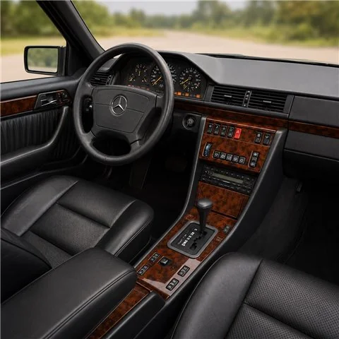 Mercedes E-Class W124 1985-1996 kit décor tableau de bord 3D, 14 pièces