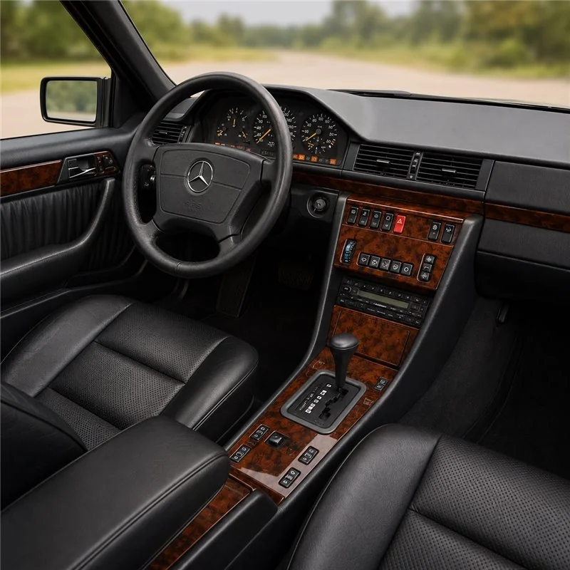 Mercedes E-Class W124 1985-1996 kit décor tableau de bord 3D, 8 pièces